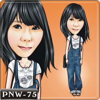 女生人像Q版漫畫 PNW-75